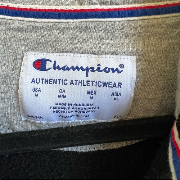 Champion Black Full Zip Hooded Powerblend Fleece Hoodie Jacket Men’s Size Medium - Picture 4 of 5